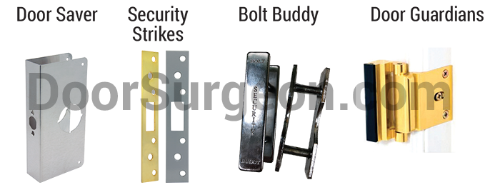 Door frame reinforcements security door-saver strikes bolt-buddies and door guardians Chestermere.